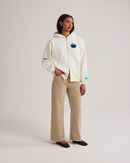 Cookie Monster Mascot Cropped Zip Hoodie