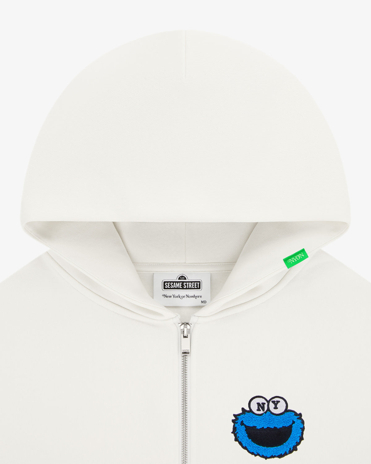 Cookie Monster Mascot Cropped Zip Hoodie - New York or Nowhere®