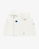 Cookie Monster Mascot Cropped Zip Hoodie
