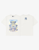 Yankees Watercolor Oversized Crop T-Shirt