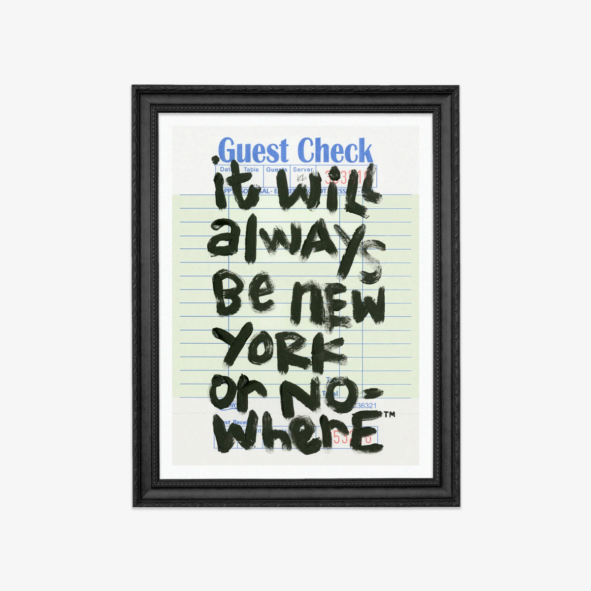 NYON “Guest Check” Art Print - 18" x 24"