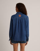 Cursive Denim Button Down Shirt - New York or Nowhere®