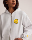 Big Bird Mascot Cropped Zip Hoodie