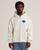 Cookie Monster Mascot Cropped Zip Hoodie