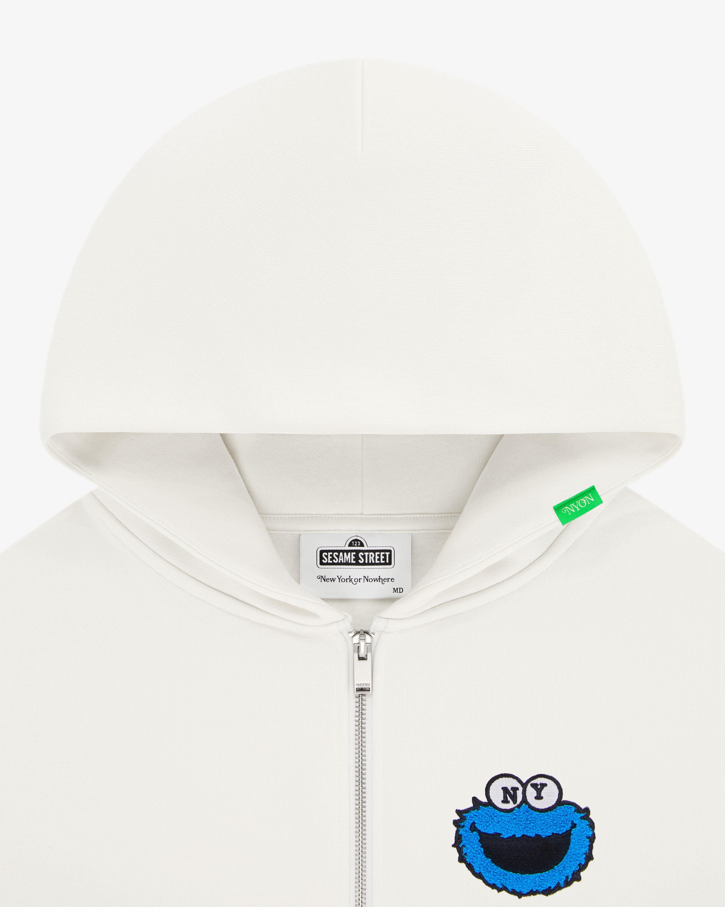 Cookie Monster Mascot Cropped Zip Hoodie - New York or Nowhere®