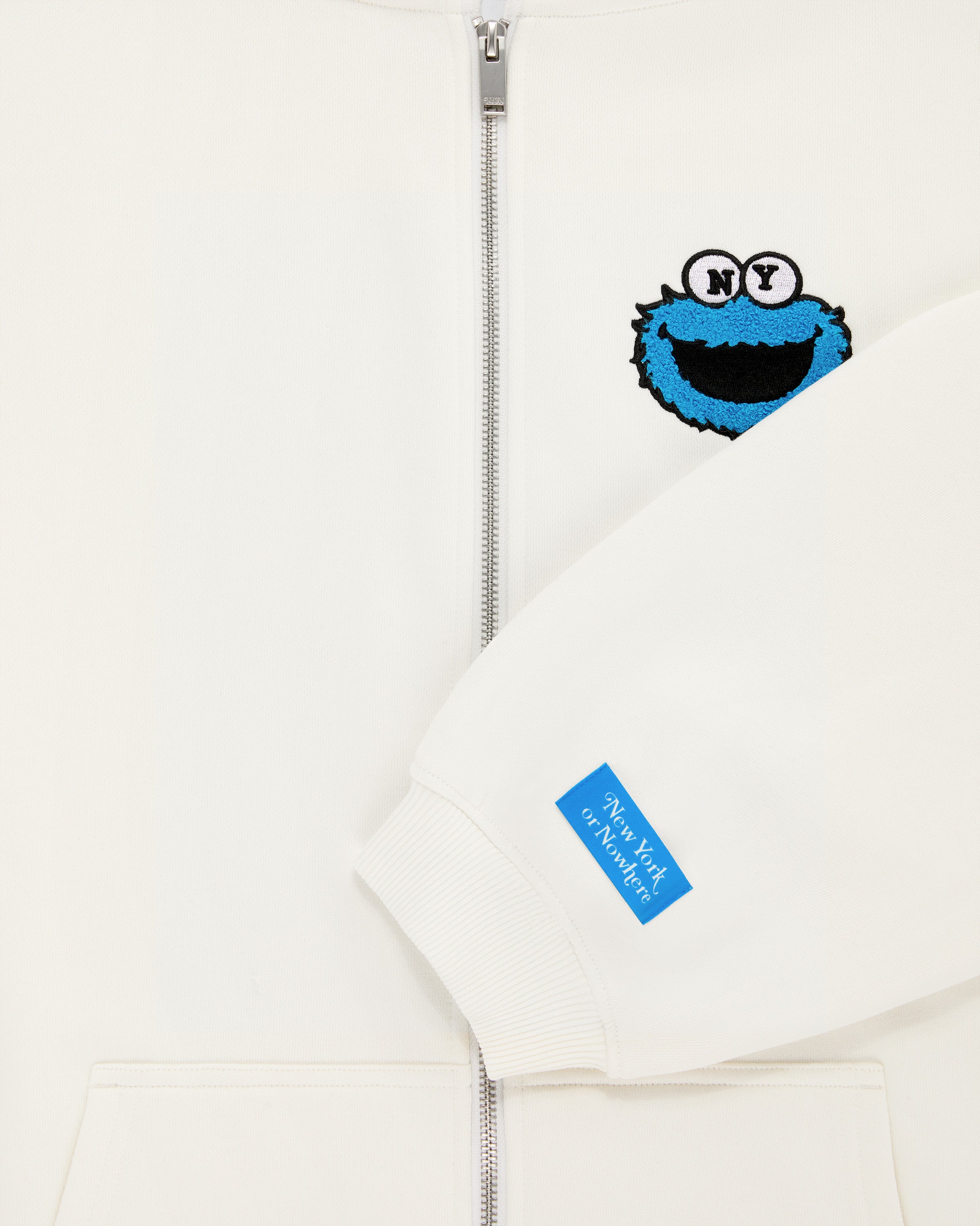 Cookie Monster Mascot Cropped Zip Hoodie - New York or Nowhere®