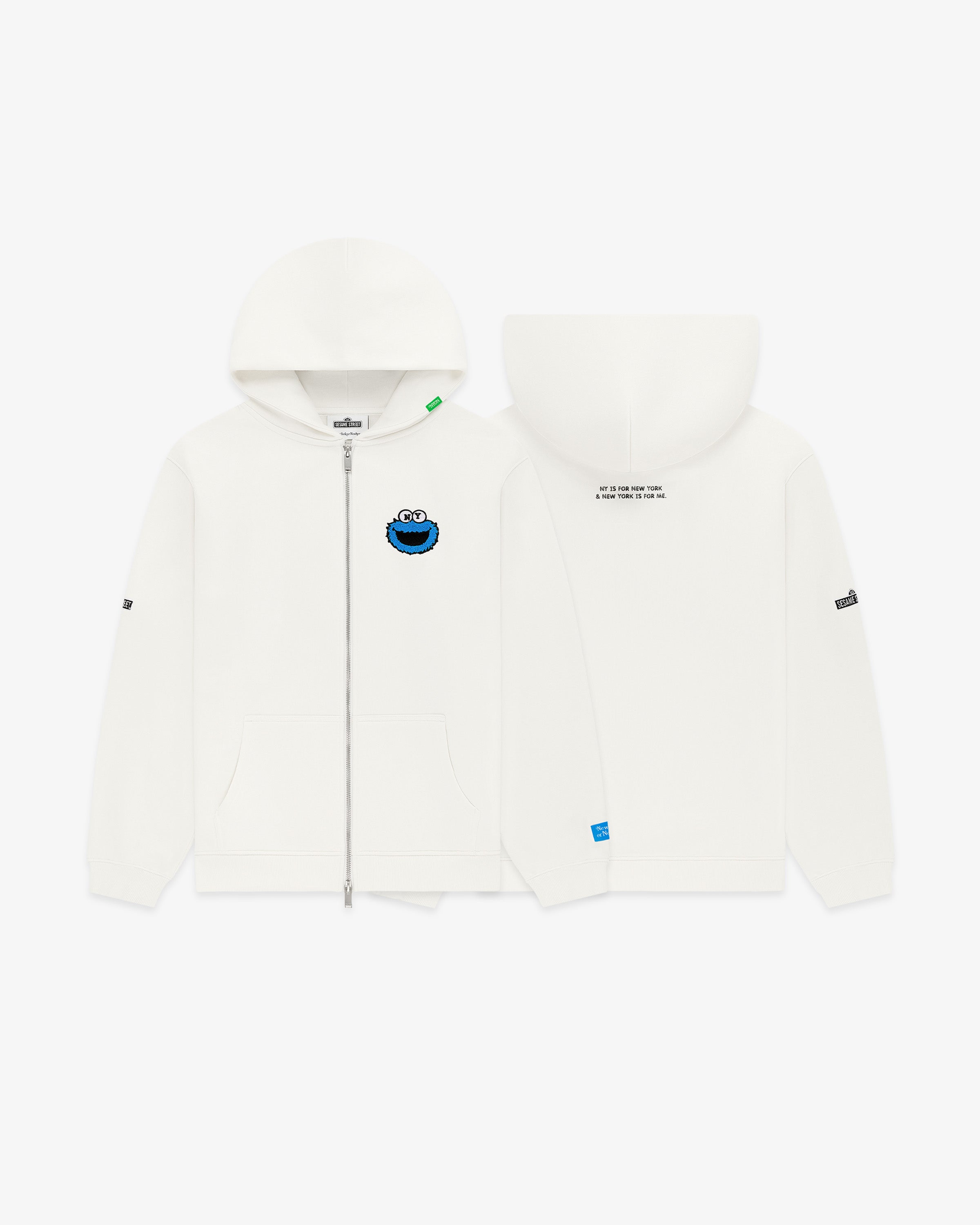 Cookie Monster Mascot Cropped Zip Hoodie - New York or Nowhere®