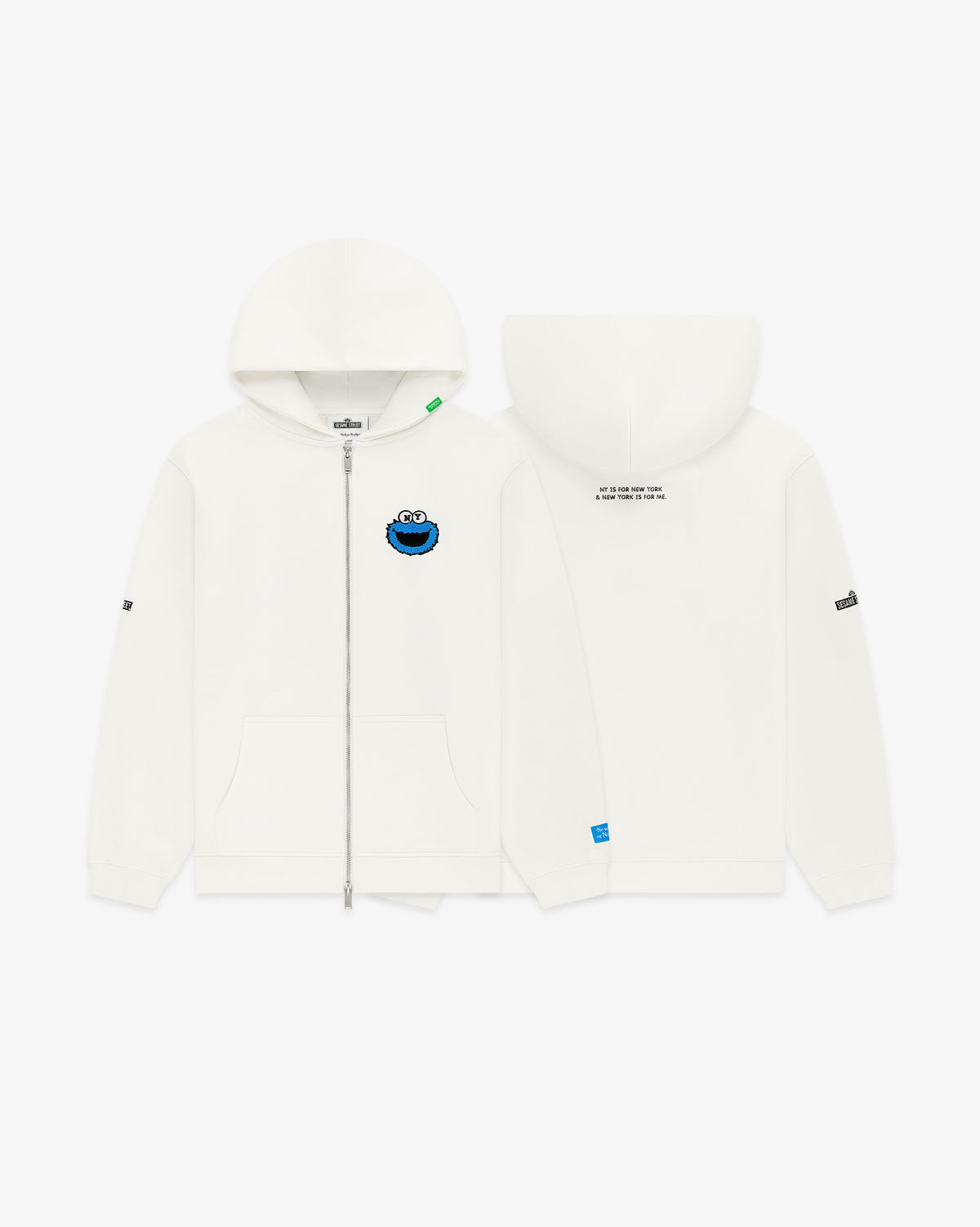Cookie Monster Mascot Cropped Zip Hoodie - New York or Nowhere®