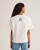 Yankees Watercolor Oversized Crop T-Shirt