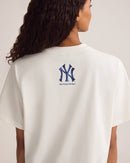 Yankees Watercolor Oversized Crop T-Shirt