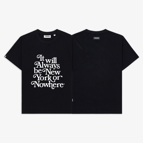 NEWYORK OR NOWHERE ユニセックスTシャツ黒xsサイズ NEWYORK OR NOWHERE ユニセックスTシャツ黒xsサイズ