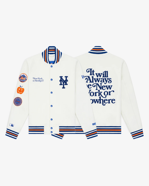 Mets Motto Varsity Jacket – New York or Nowhere®