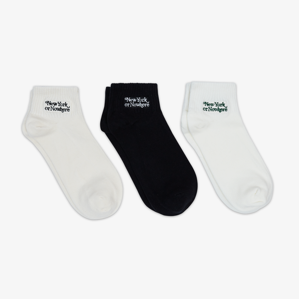 Motto Ankle Socks - Pack of 3
