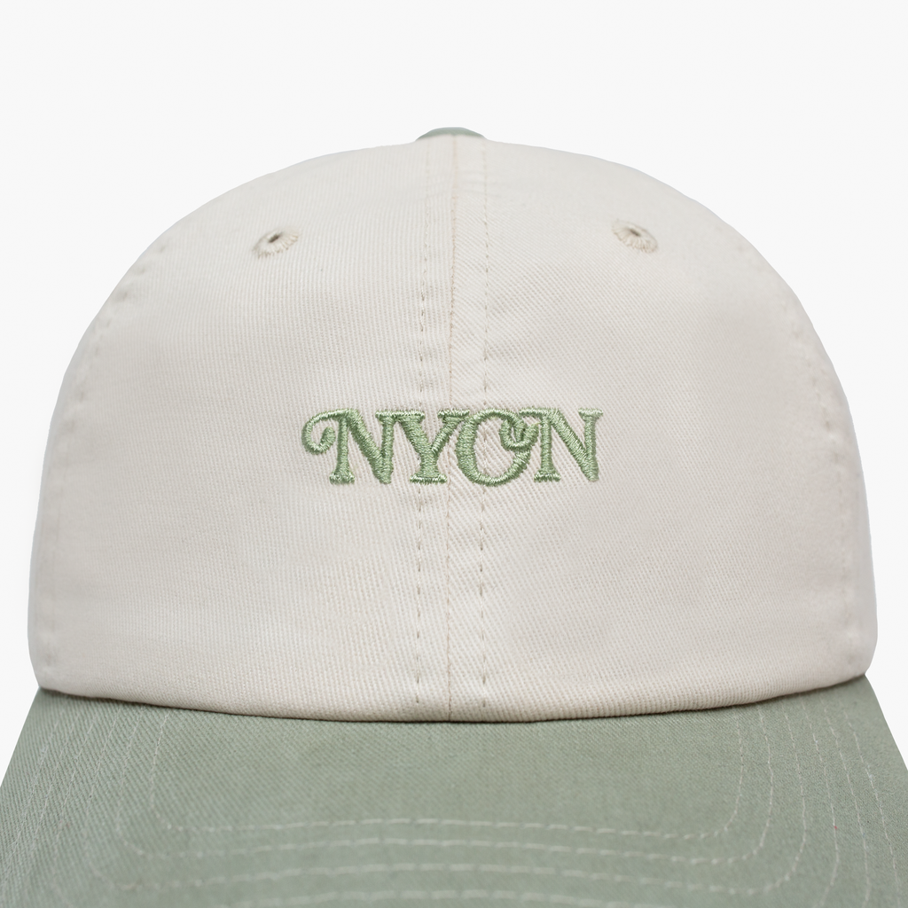 New York Embroidered Baseball Cap in Sage