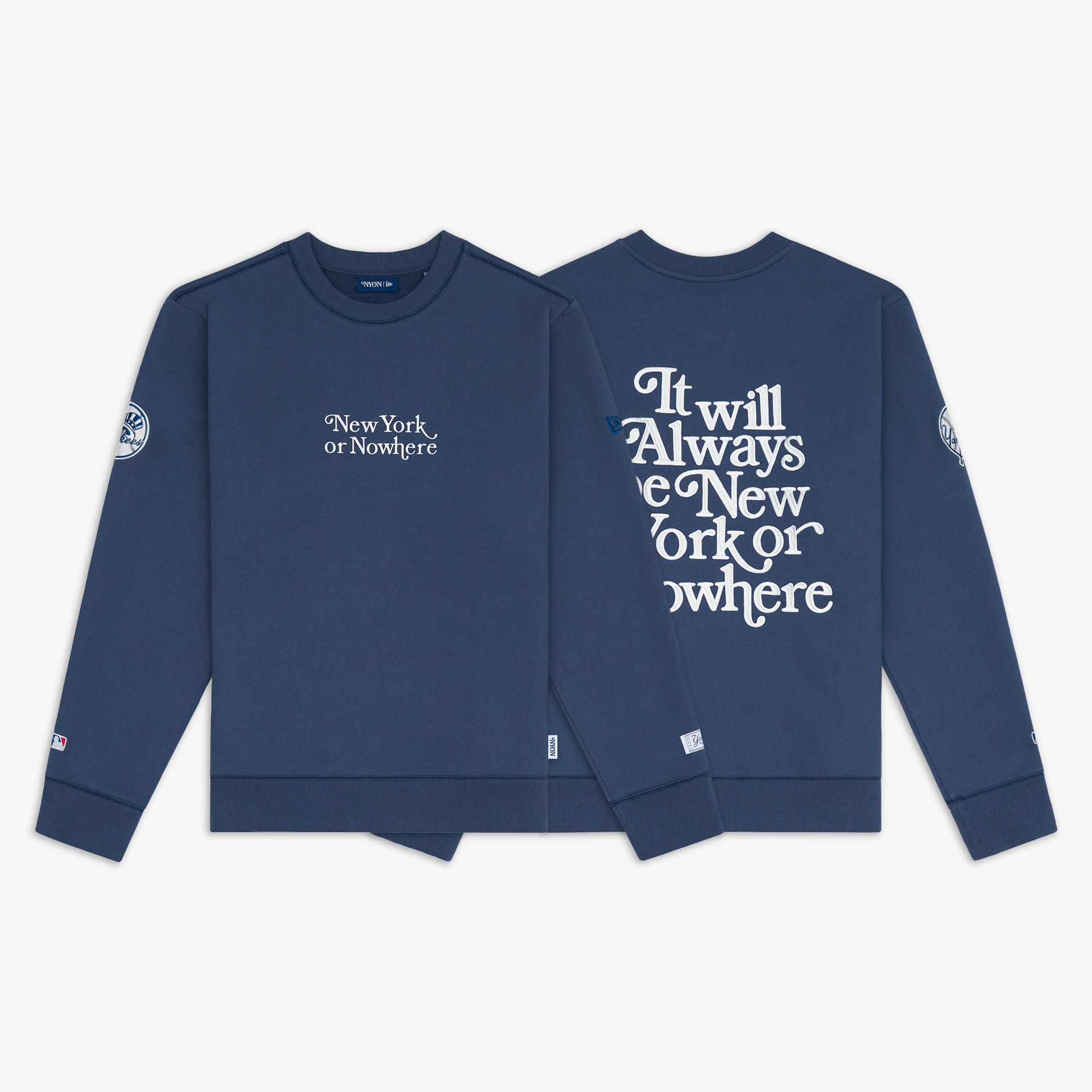 注目【New Era×NEWYORK OR NOWHERE】Yankees スウェットシャツ Yankees Motto Crewneck – New York or Nowhere®