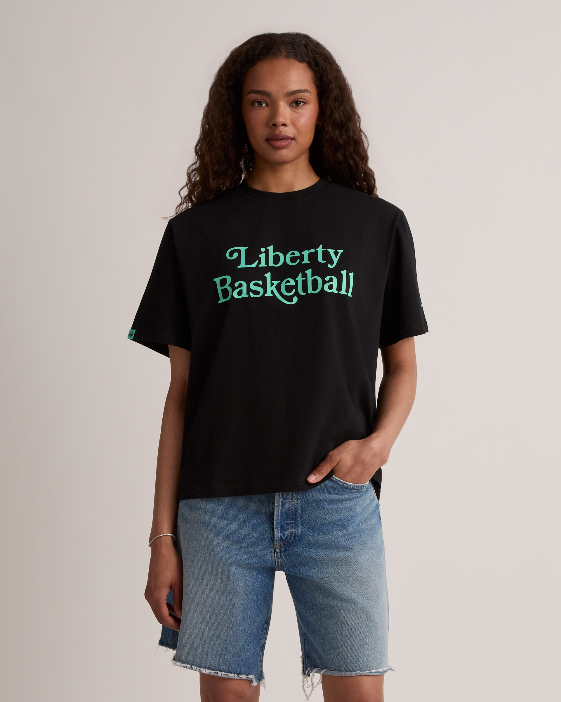 Liberty Hoops Oversized Crop T-Shirt - New York or Nowhere®