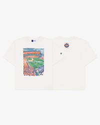 Mets Watercolor Oversized Crop T-Shirt