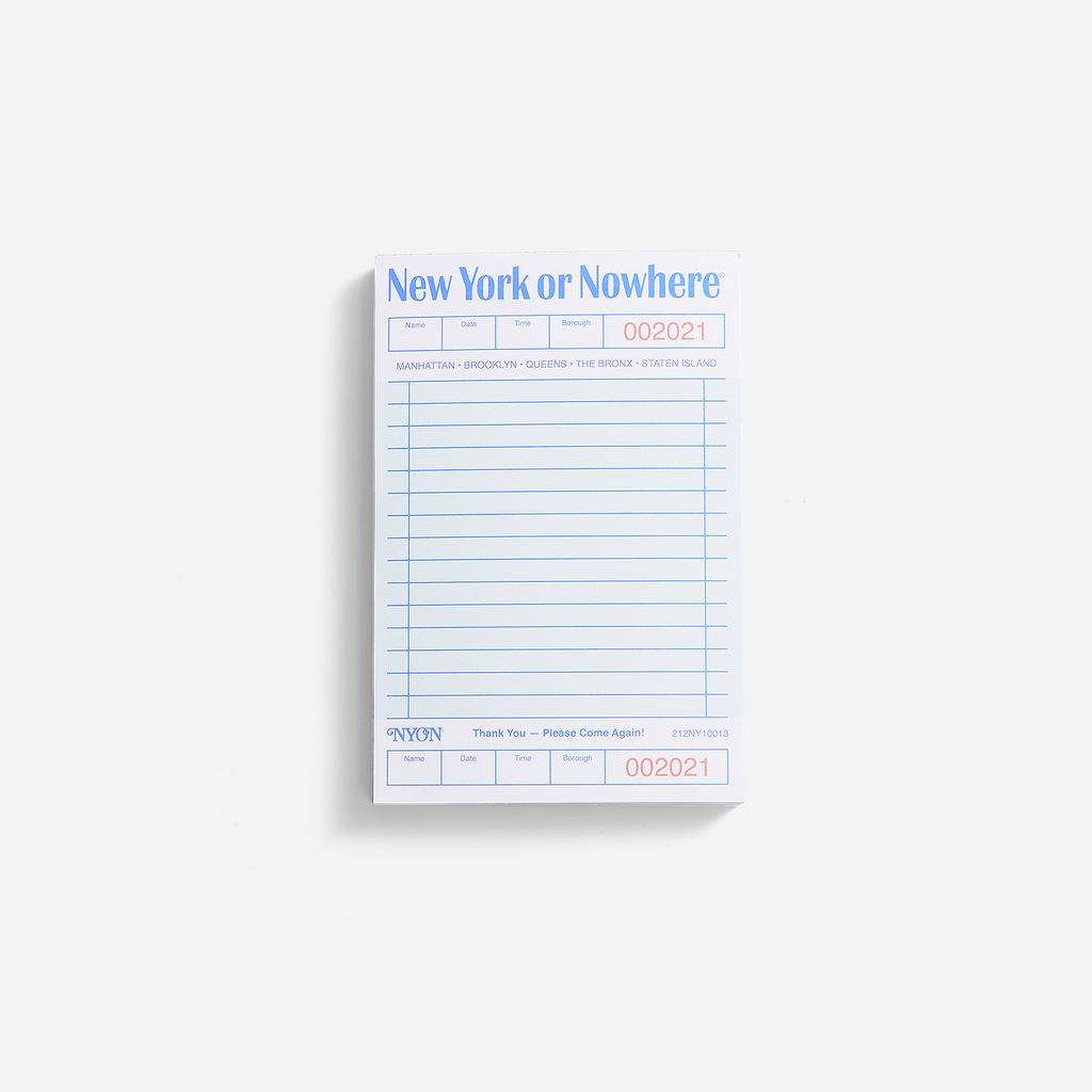 NYON® x LRS™ "Guest Check" Notepad - New York or Nowhere®